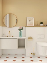 原木全瓷纯色奶白奶油风柔光300600网红瓷砖厨房卫生浴室墙砖娘惹