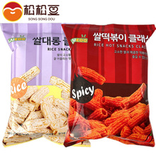 韩国进口涞可香辣味韩式酥脆炒年糕条膨化商品休闲零食100g