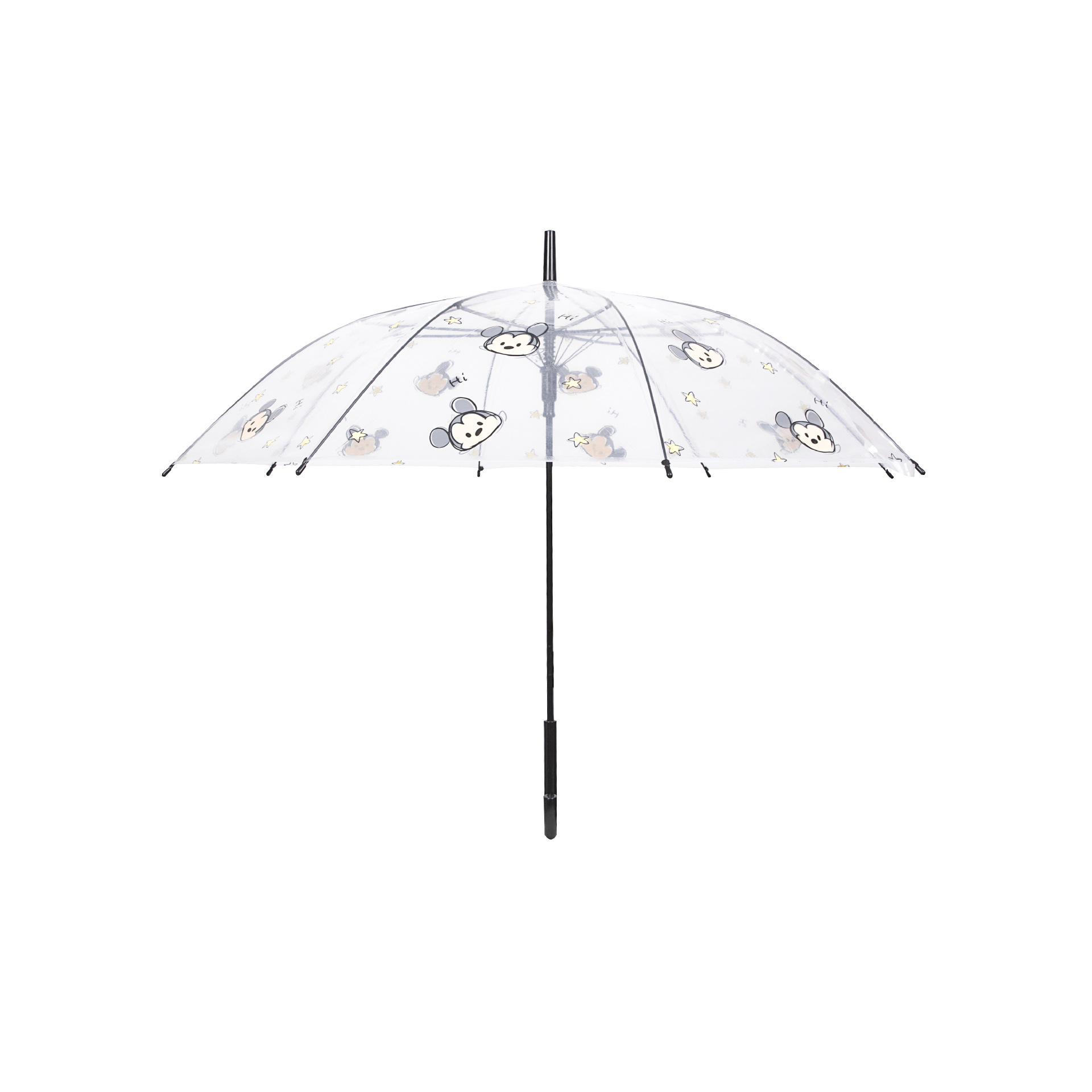 雪梨生活米老鼠联名雨伞加厚抗风透明长柄伞女小清新森系便携雨伞