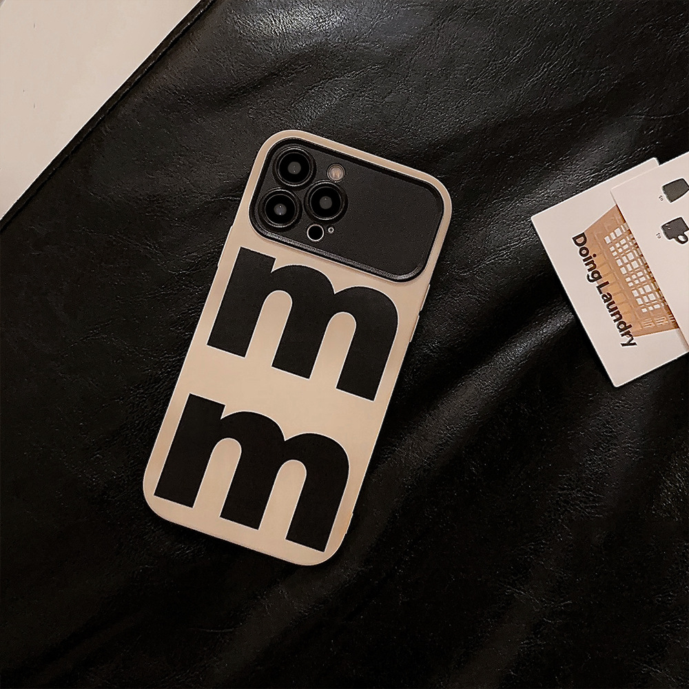 Minority Simple Letter M for Iphone14 Apple 15 Phone Case 13pro Max Personality 11 Trendy 12 Soft XR