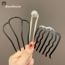 韩国发夹花朵u型夹u形发簪水钻盘发器小插针新娘头饰