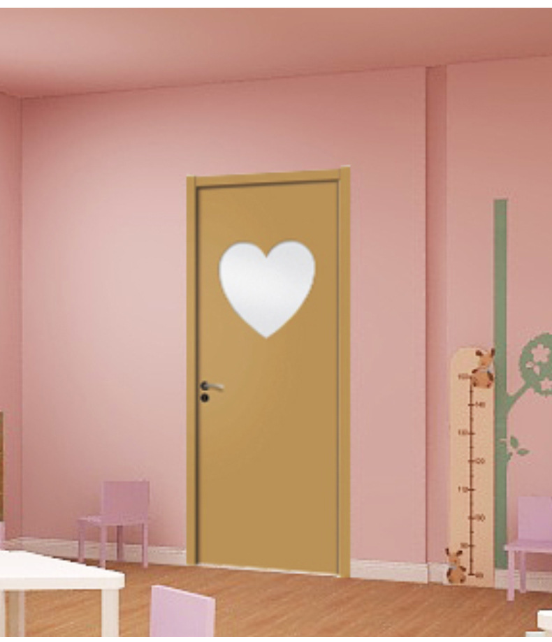 龙尚幼儿园工程门卡通幼儿园室内门防撞卡条免漆门烤漆门套装门