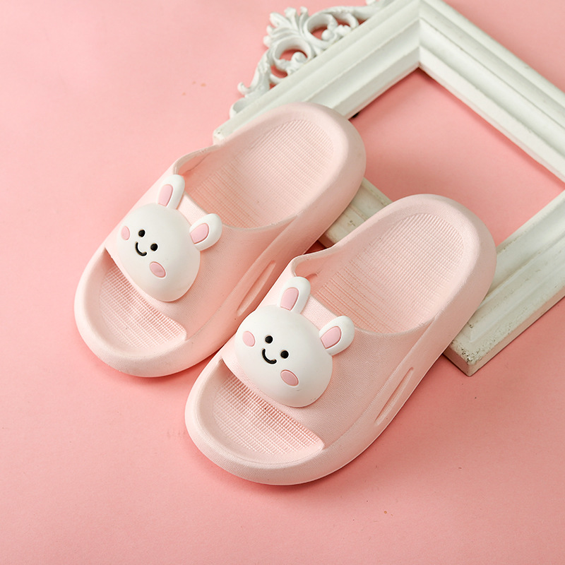 New Rabbit Children's Slippers Spring and Summer Cartoon Soft Bottom Girl Sandals Home Bathroom Female and Male Baby Shoes Wholesale