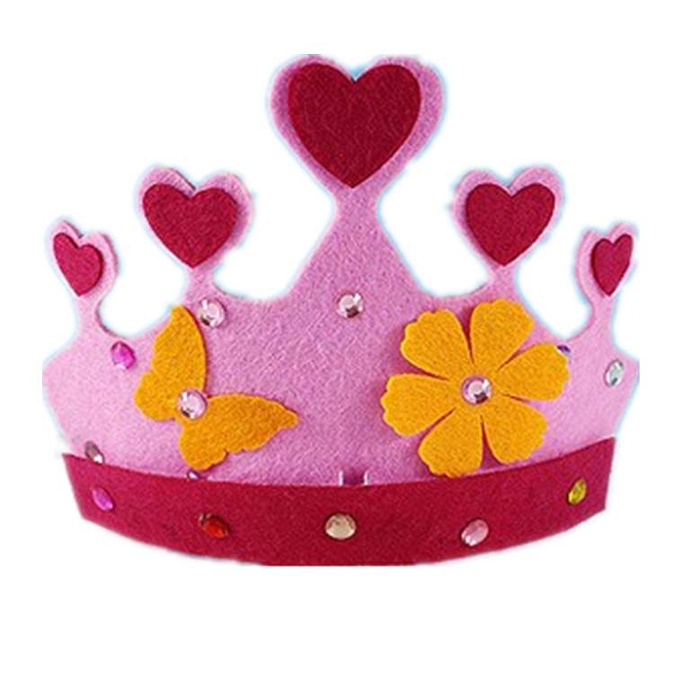 幼儿园儿童手工创意粘贴不织布头箍 女孩diy皇冠头饰玩具可爱发箍