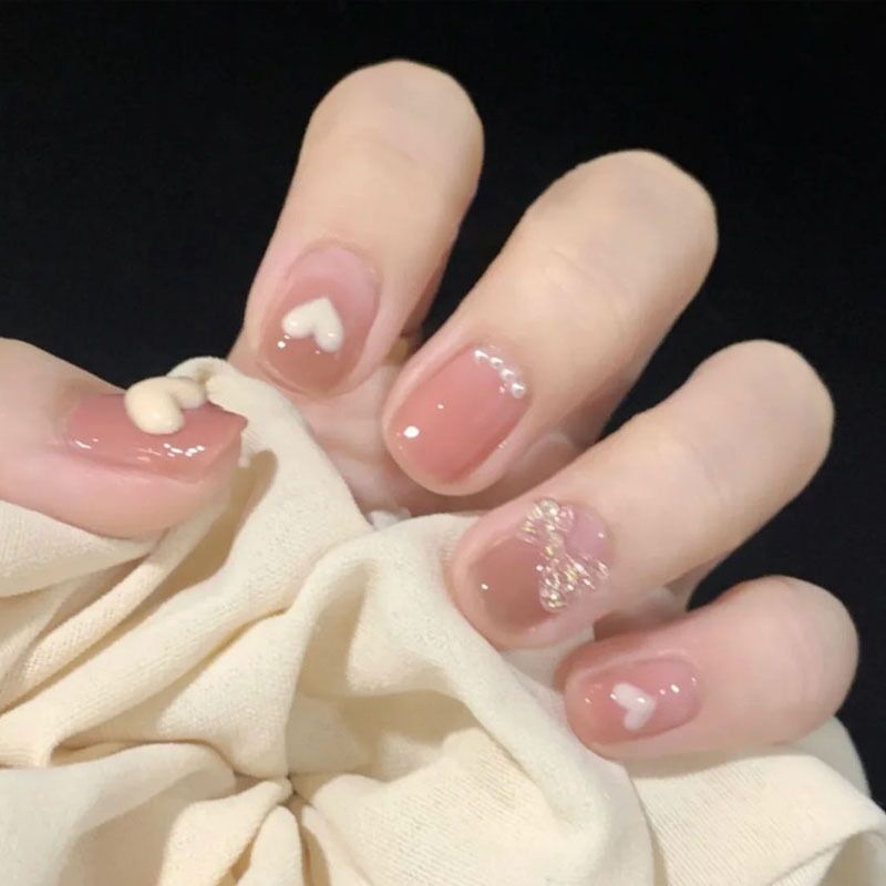 指甲贴片可穿戴甲美甲成品拆卸式新款圣诞指甲贴短款甲片女ins风