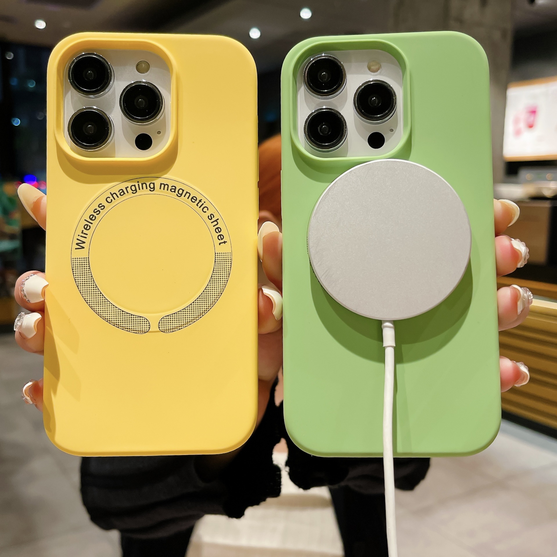 适用iphone 14promax手机壳苹果13无线磁吸液态硅胶12pro保护套