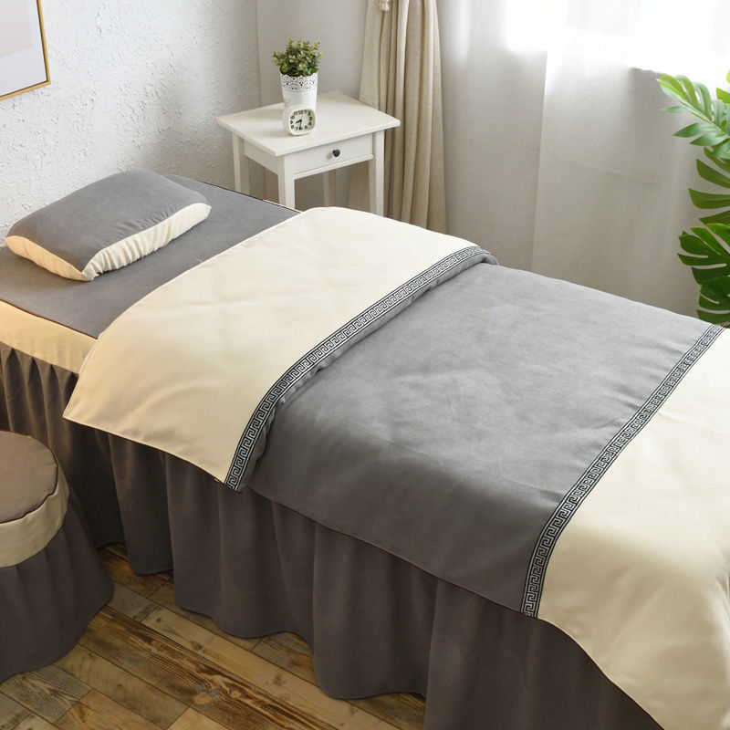 美容床四件套院床罩纹绣美体按摩推拿床罩约欧式亚马逊速卖通跨境
