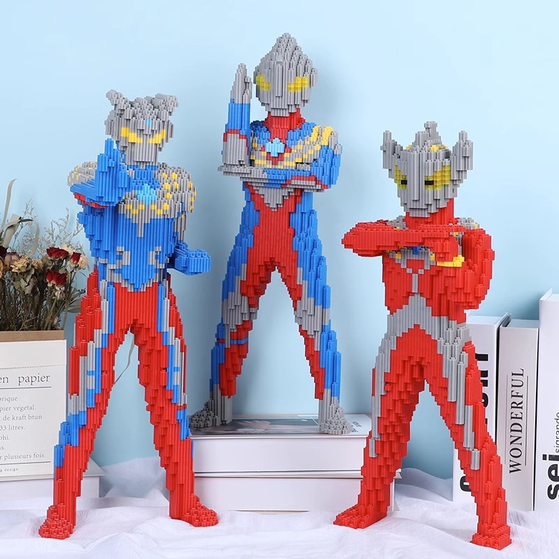 鑫哲奥特曼小颗粒拼装积木益智立体拼图可批发男女孩迪迦模型礼物