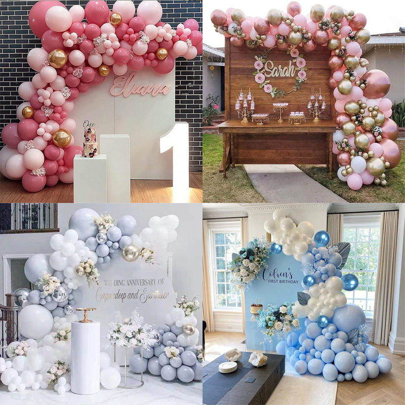 Amazon Vintage Balloon Chain Birthday Party Balloon Set Wedding Decoration Sequin Balloon Decoration Background