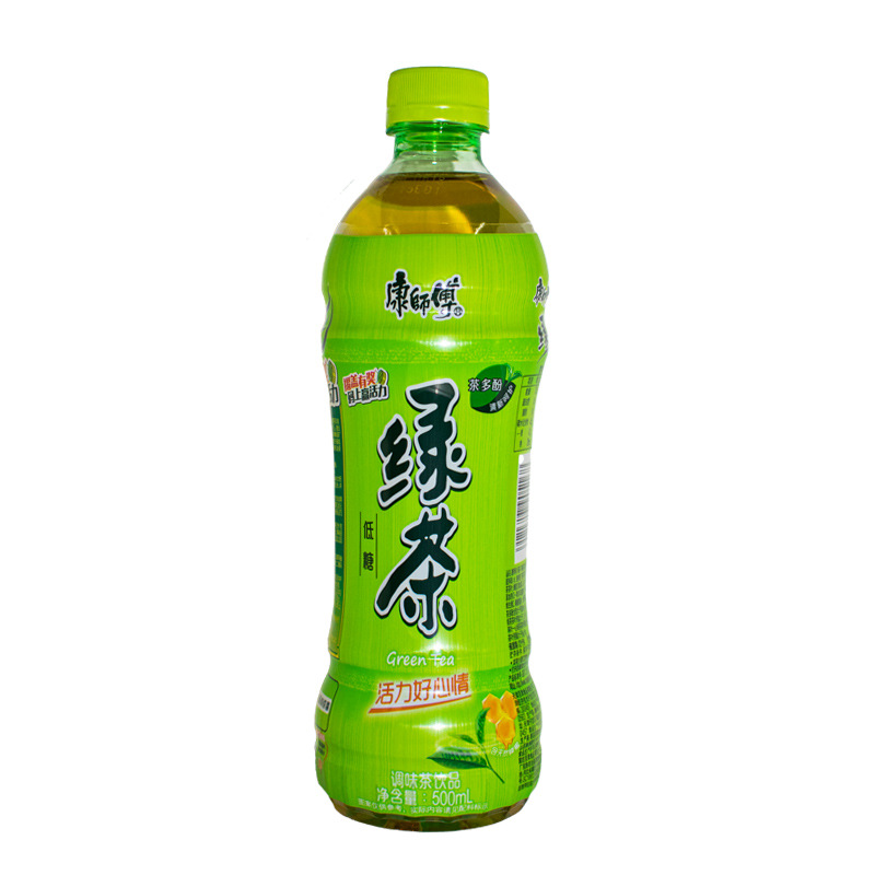 康师傅绿茶 (低糖)饮料茶多酚 500ml*15瓶整箱 新日期北京包邮