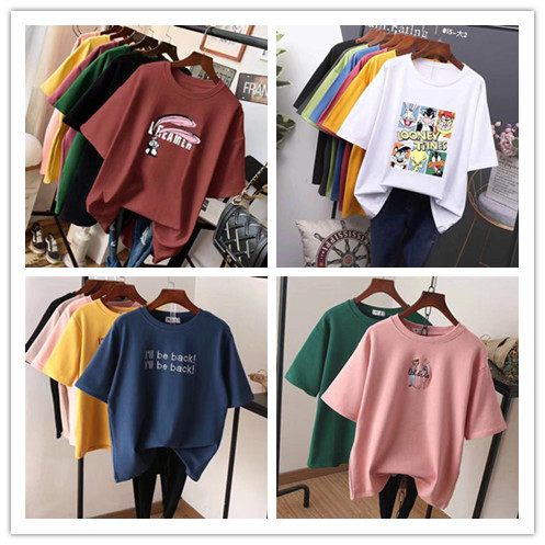 广州1元2元服装 外贸地摊尾货女装t恤短袖清仓 9.9元包邮一件代发