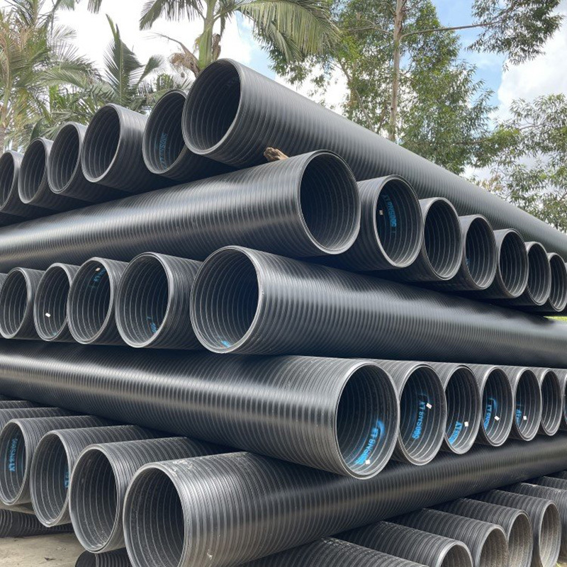 源头厂家hdpe中空壁缠绕井筒管 大口径通风排气管 地埋排污水管道