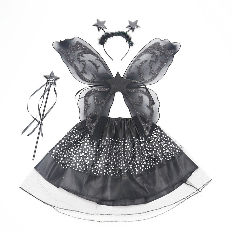 Zilin Cross-Border New Wansheng Party Children's Wings 4-Piece Butterfly Wings Angel Wings Women's Skirt Suit