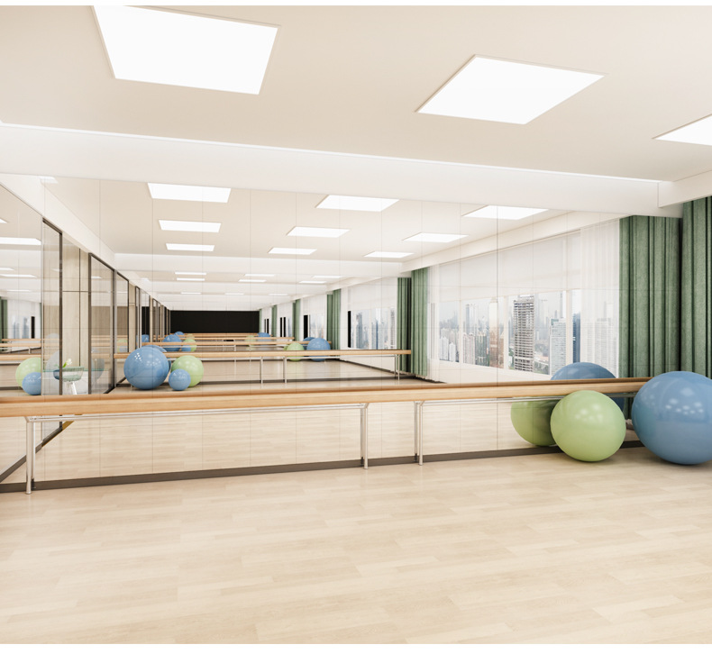 舞蹈室镜练功房跳舞家用超大全身落地镜子贴墙自粘墙面装饰健身房