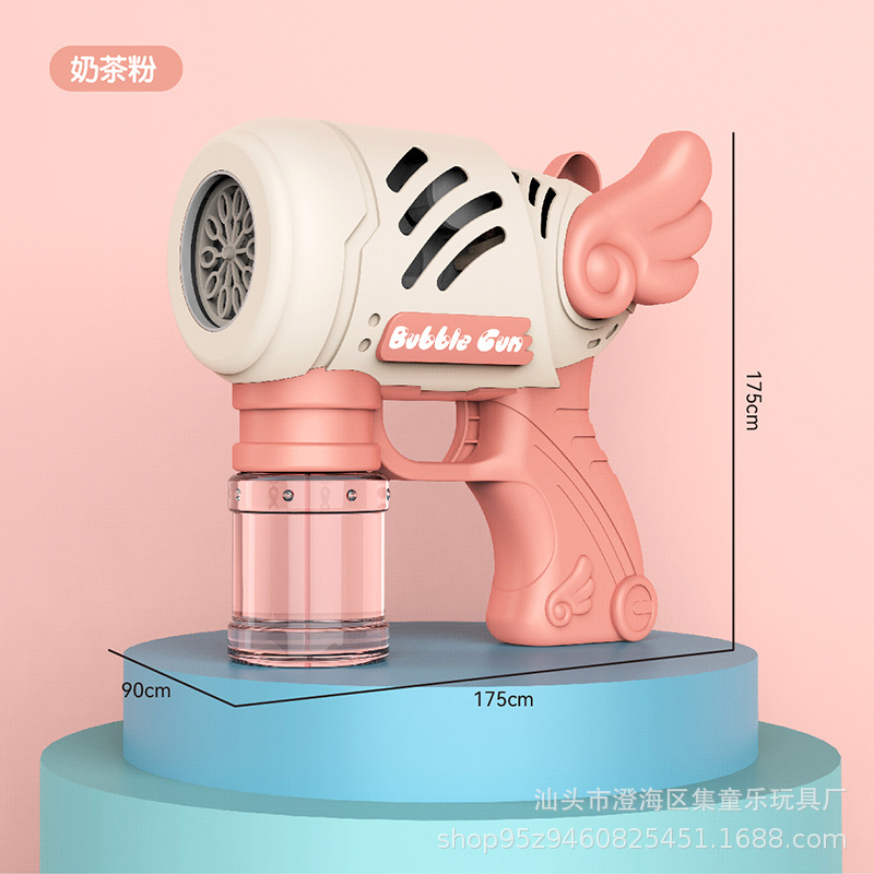 Internet Hot Bubble Blowing Machine Gun Electric Bubble Maker Automatic Girl Heart Light Music Bubble Blowing Toy