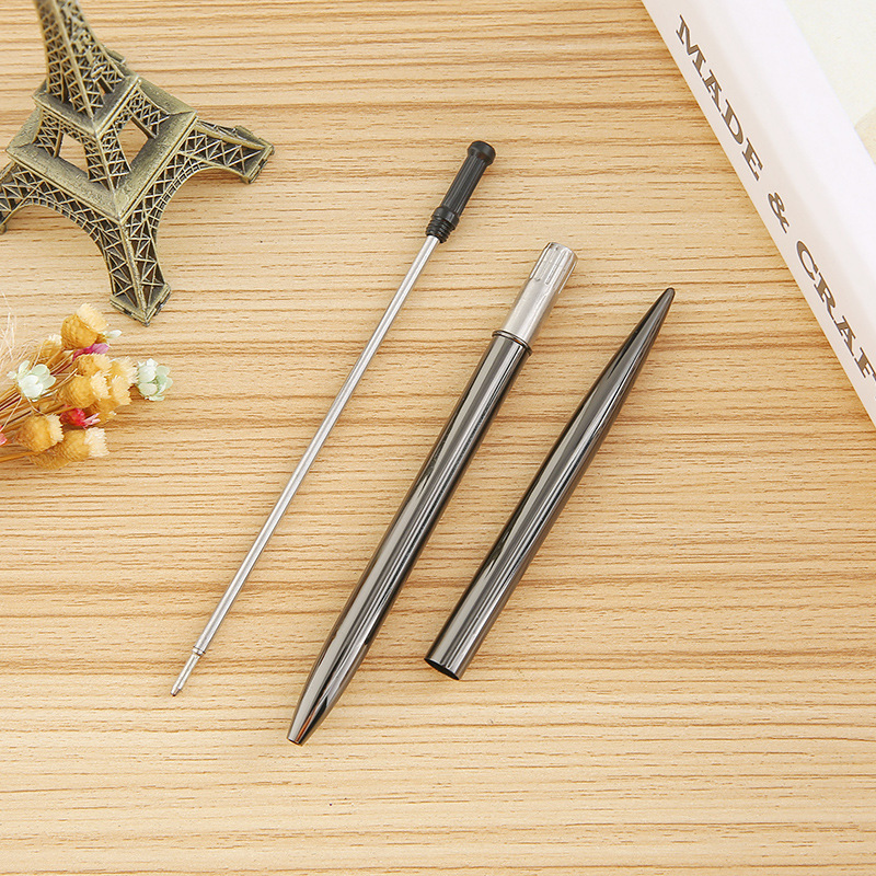 Metal Desktop Pen Ballpoint Pen Hotel Front Desk Signature Pen Color Electroplating Color Fixed Spot