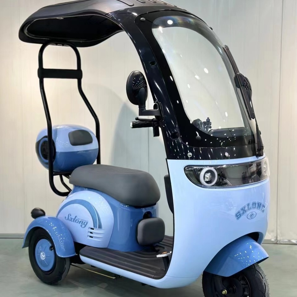 国标目录电动车三轮车老年代步车棚车亲子单车接送孩子上学电车上