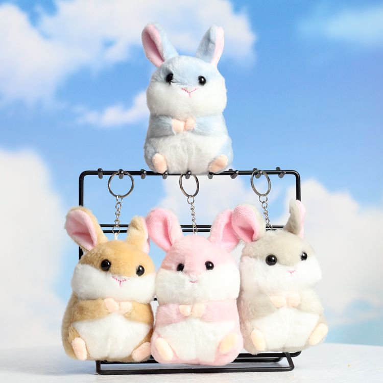 网红可爱长毛小兔子挂件毛绒玩具卡通公仔书包挂饰钥匙扣娃娃玩偶