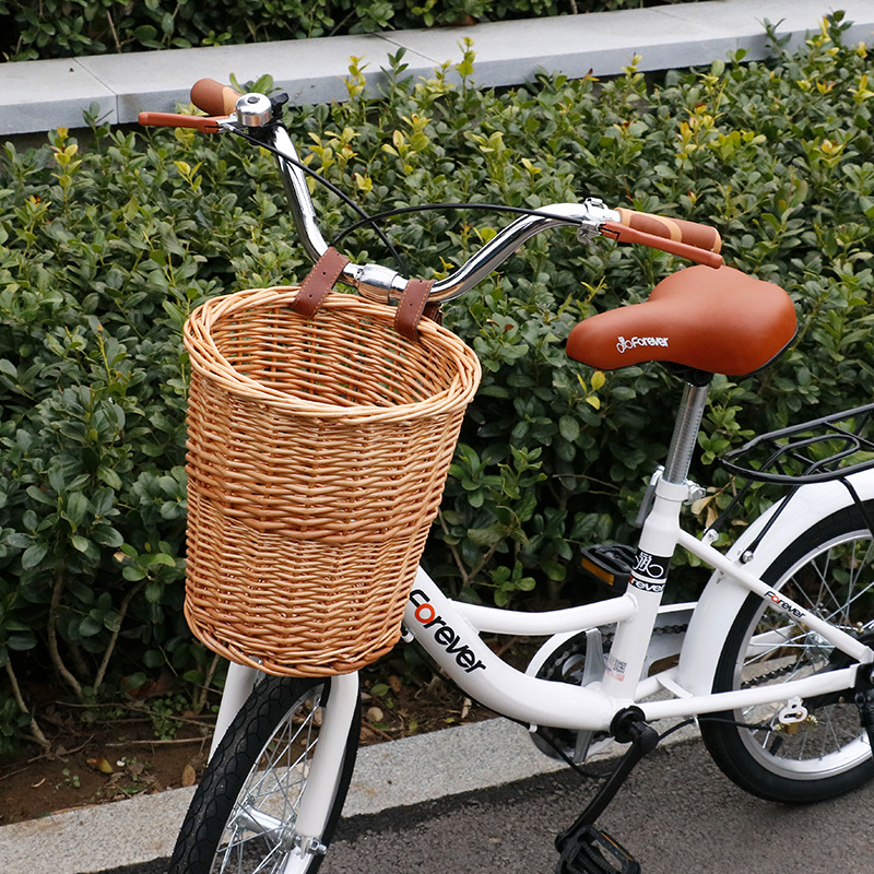 Wicker Deep Bicycle Basket Willow Basket Basket Fish Basket Basket Pastoral Style One Piece Dropshipping