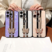 iPhone14Promax手机壳适用苹果13/7plus/8蝴蝶女11水钻保护套时尚