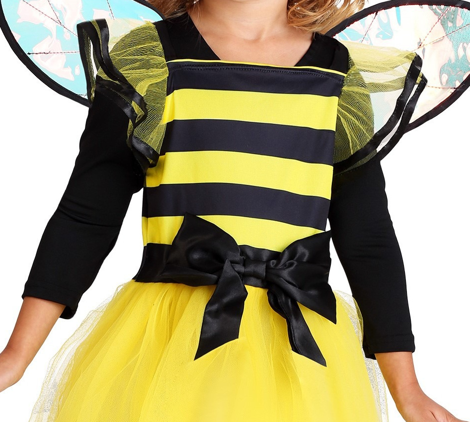 欧美儿童蜜蜂表演装扮裙万圣节狂欢节舞台表演装含翅膀头箍