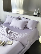 60s天丝柔光紫色丝滑四件套莱赛尔纤维1.5m1.8米床上用品裸睡凉感