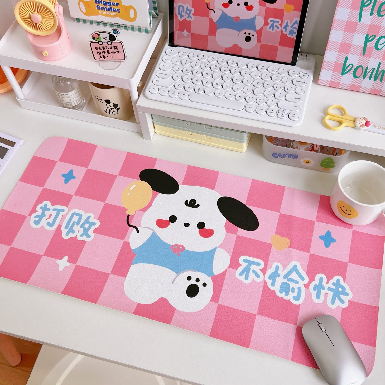 Original Design Desk Pad Cartoon Leather Table Mat Desk Non-Slip PVC Mat Study Table Mat Waterproof Non-Slip