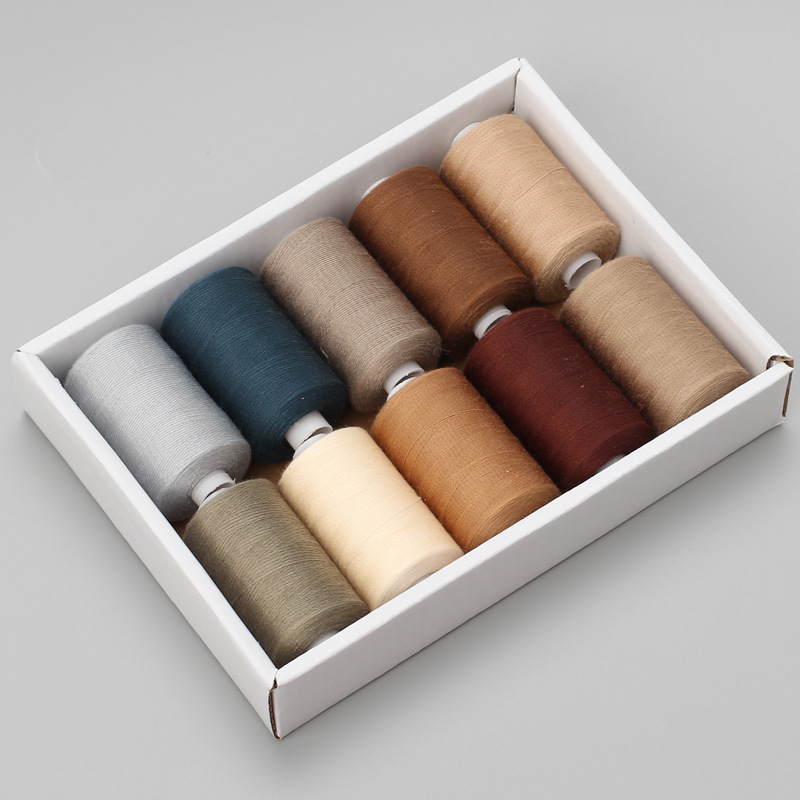 手缝线缝纫针线家用可选diy彩线10线灰色线轴涤纶402缝纫线