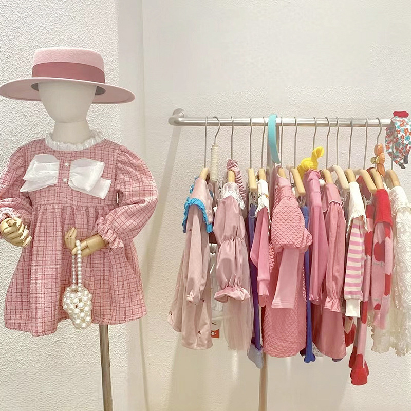 戴维贝拉连衣裙女童秋款马拉丁品牌童装织里工厂尾货批发直播货源