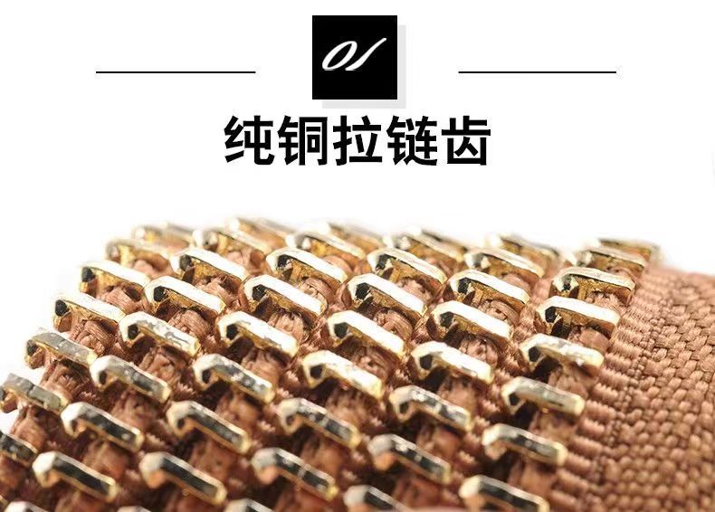 No. 5 Copper Tooth Zipper Spot High-End Luggage Handbag Wallet Special Metal Zipper Size Metal One-Way Zipper