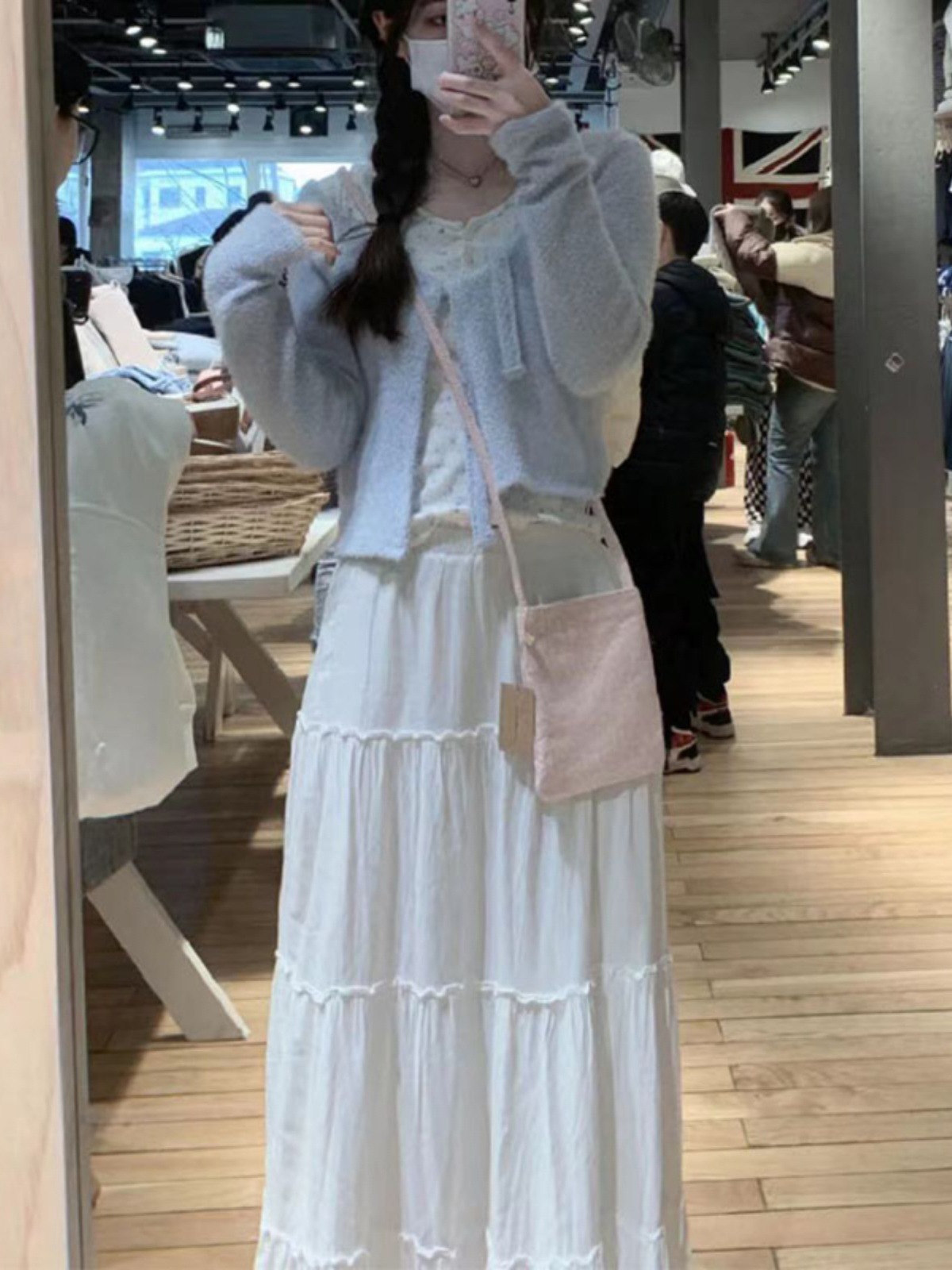女装欧阳娜娜同款半身裙 高腰lizzy skirt荷叶边a字裙伞裙-阿里巴巴