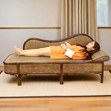 客厅家用真藤贵妃椅咖啡色新款全藤材质创意创意老式简纯藤贵妃椅