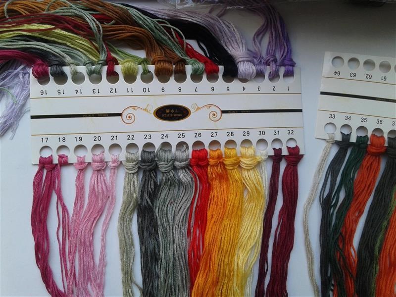 十字绣线配线补线丝棉线清明上河图马到成功八骏图迎客松线号色号