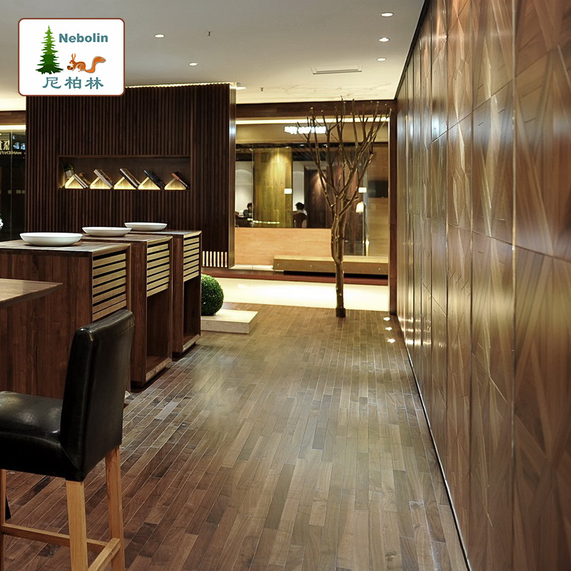尼伯林12mm杨木水洗28系列大板实木强化复合地板 金刚面环保耐磨