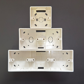 pvc阻燃86型双联明盒底盒接线盒明装盒子开关底盒电线盒子