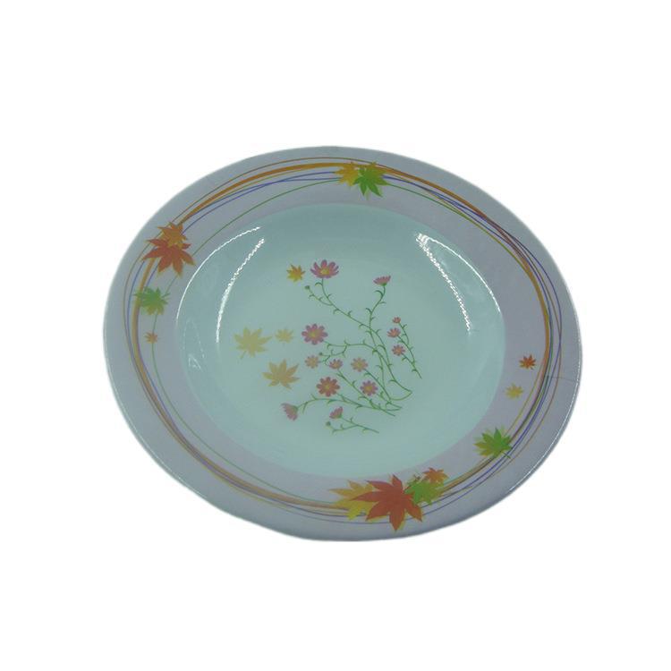 Printing Export Customization 30% Yiwu Factory Melamine Melamine Dish Melamine Plastic Deep Plates