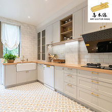 南京工厂整体装修橱柜石英石台面家用简约厨房灶台柜收纳柜