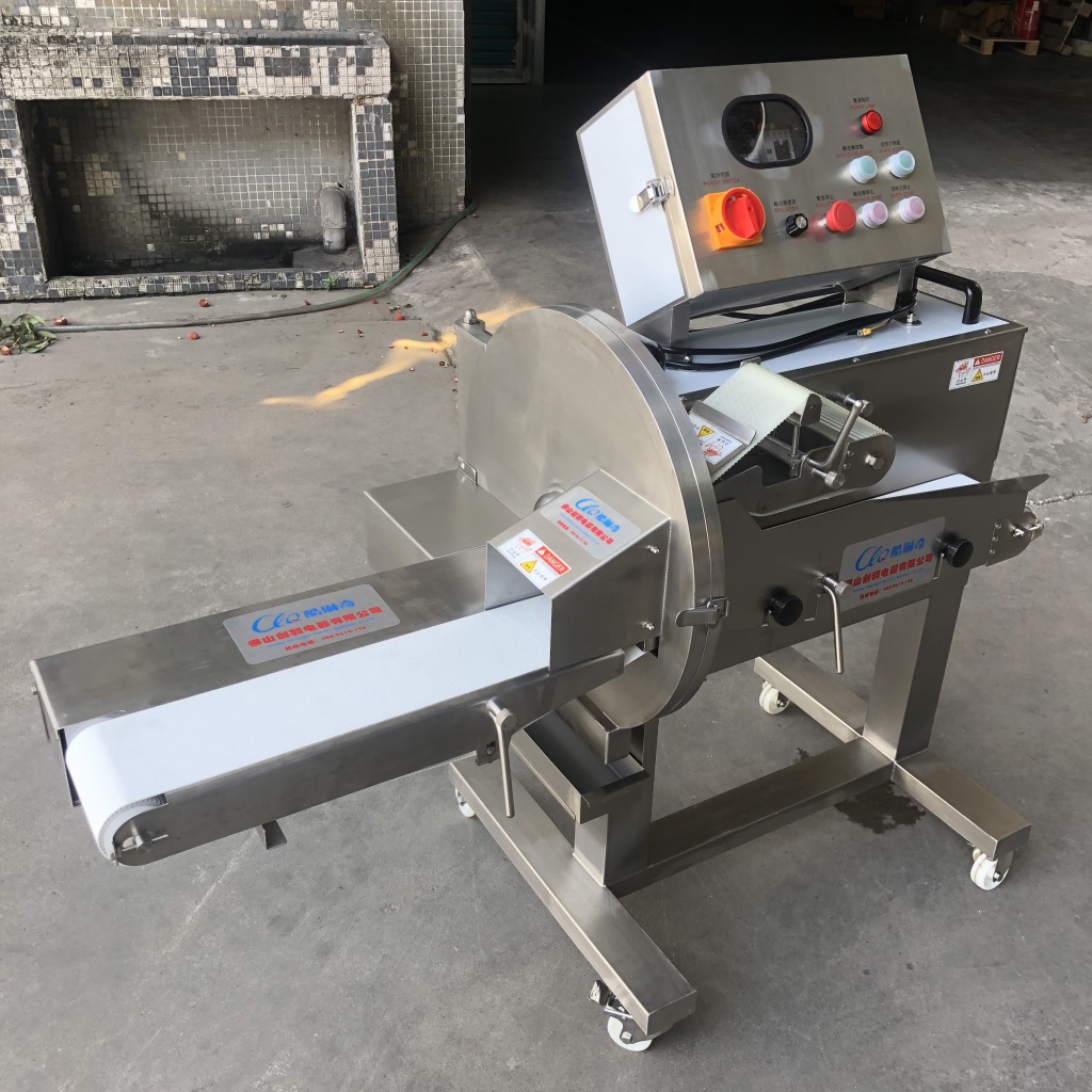 大型切肉片机 猪耳猪头肉切片黄喉切段机 三刀全自动切熟肉机直销