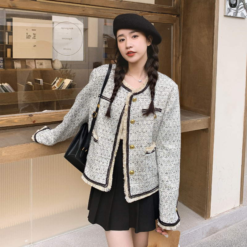 小香风流苏外套女法式短外套女装春秋季上衣名媛装2023新款-阿里巴巴