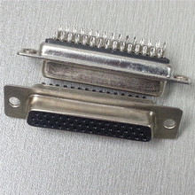 HDB型冲针44P母插头VGA串口44PIN母座端子连接器 黑胶壳D-SUB母头