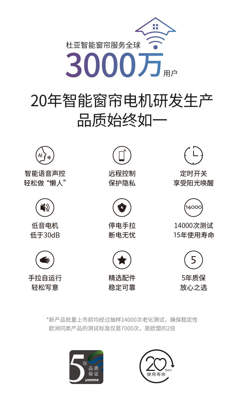 杜亚电动开合帘智能电动窗帘静音小爱同学米家手机远程app