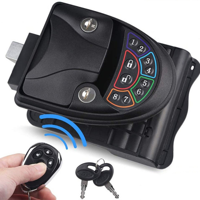 汽车房车锁遥控密码智能电子锁rvlock拖挂车营地车门锁改装配件