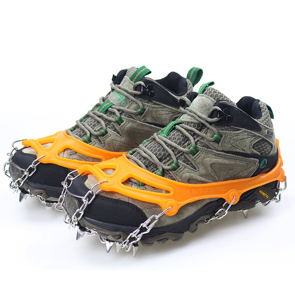 户外19齿防滑登山冰爪 冰雪地不锈钢防滑鞋链 加强十九齿攀登鞋套