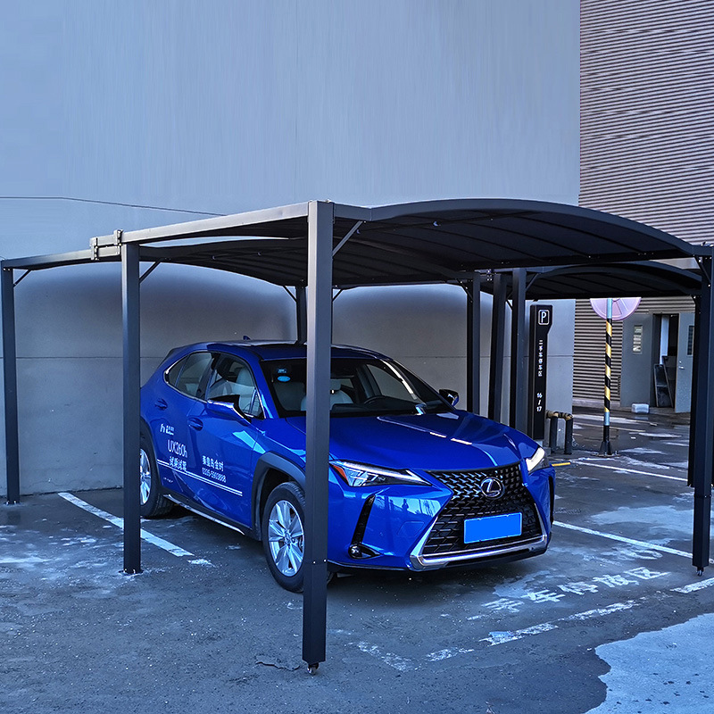 室外停车棚家用移动车库遮雨棚帐篷别墅庭院棚子伸缩式遮阳棚水木