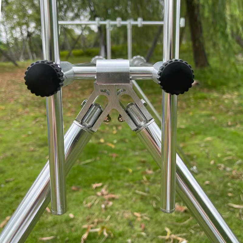 欧式铝合金海竿支架5头快速折叠鲤鱼钓野钓抛竿炮台地插钓鱼用品