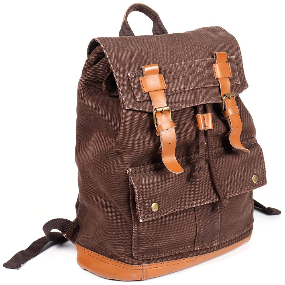 加工定制欧美复古水洗帆布双肩包户外旅行包多功能男女休闲背包潮