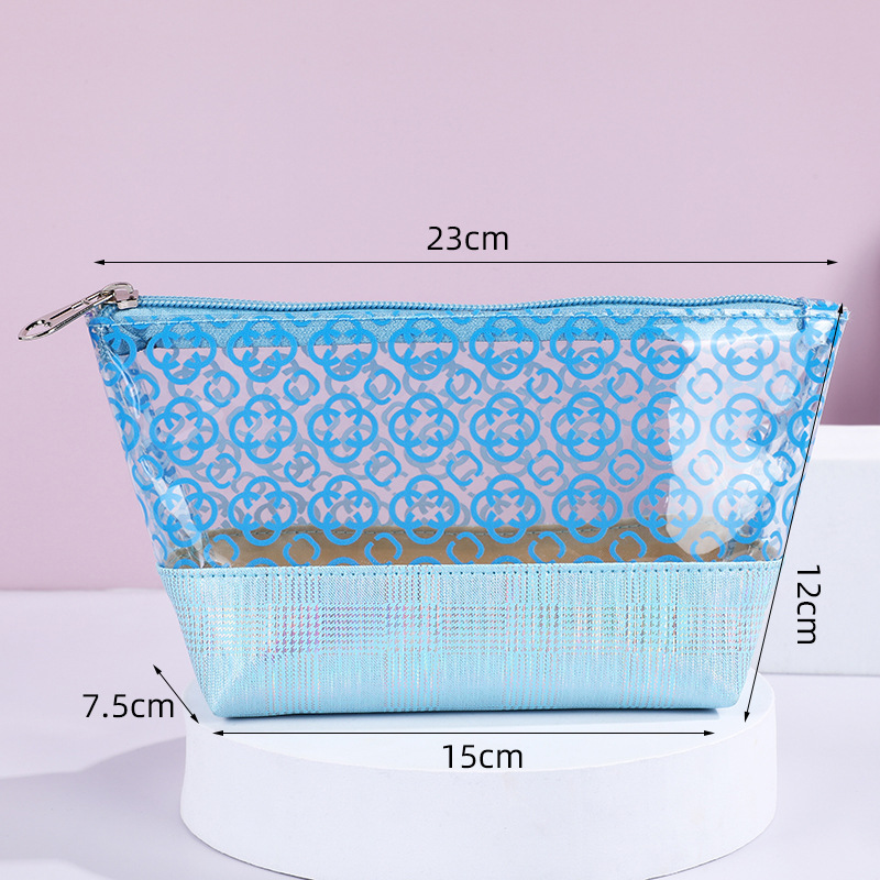 New Transparent Color Block Bag Creative Three-Dimensional Multi-Angle Bag Square Bag Storage Washing and Makeup Bag Women's Portable Bag