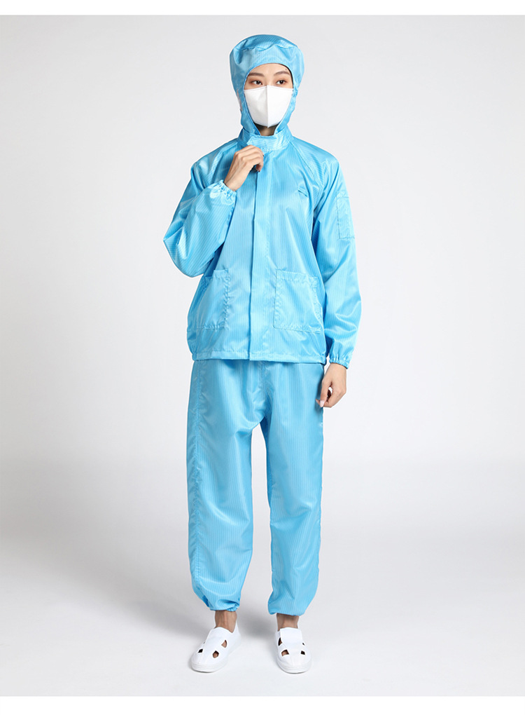防静电衣服工作服防尘服工业粉尘喷漆洁净分体连帽男女套装防护服