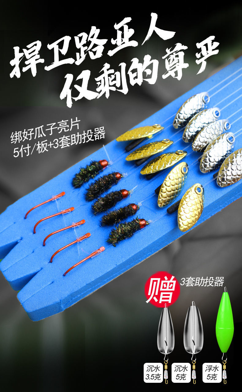 白条瓜子亮片路亚饵淡水远投翘嘴路亚饵罗飞专套装绑好假饵助投器