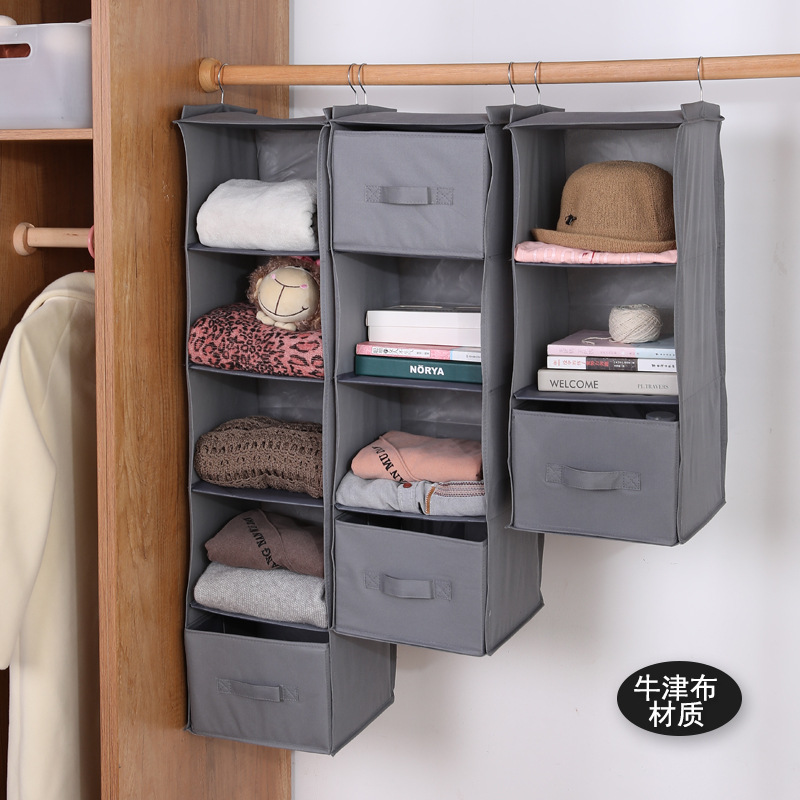 Buggy Bag Oxford Cloth Wardrobe Hanging Bag Drawer Multi-Grid Three-Dimensional Storage Box Dustproof Moisture-Proof Foldable Storage